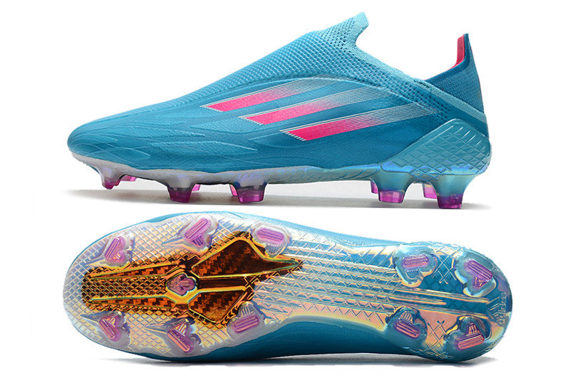 Mahogany Soccer Footwear Adidas X Speedflow 1 FG Blue Purple Gold